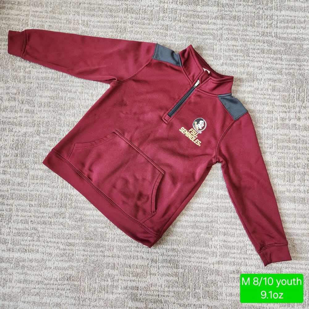 Florida State University Seminoles 1/4 zip pullover jacket garnet size M 8/10